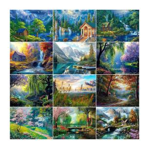 5D Diamond Painting Kits for Adults, Landscape Diamond Arts Kits Diamond Art Sets,Gem Painting by Number Kits for Adults Beginners Home Wall Decor 
