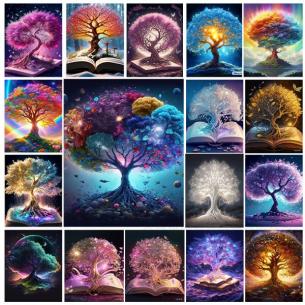 Tree of Life Diamond Painting Kits for Adults,Full Drill Diamond Art Kits for Beginners,Round 5D DIY Diamond Dots Paintings, Diamonds Pictures Gem Art and Crafts Home Decor
