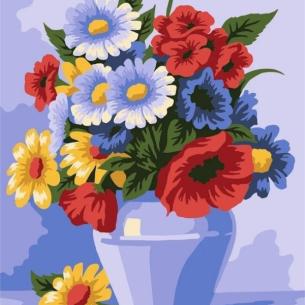 Custom European Style Flowers Handmade Diy Oil Painting by Numbers Artwork for Living Room