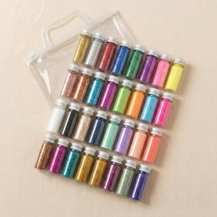 32 Colors Fine Glitter Set for Crafts, Resin, Tumblers, Slime - 32×5g Mini Tubes with Portable Storage Case - Bulk Wholesale OEM Available
