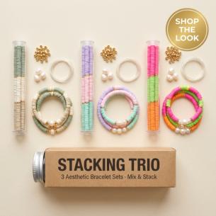 Stacking Trio Aesthetic Bracelet Kit  DIY Jewelry Making Set  OEM/ODM Wholesale