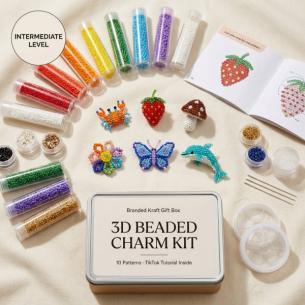 3D Beaded Charm Kit  Animal Figure Bead Sculpture DIY Set ODM