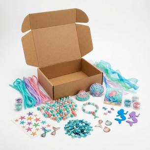 Mermaid Craft Gift Box | 1000+ Pieces | Beads Charms Stickers | Wholesale OEM - 副本