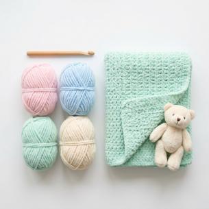 Chunky Chenille Baby Blanket DIY Kit | Hypoallergenic | Wholesale OEM