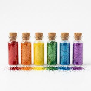 Bio-Glitter Rainbow 6-Pack — EU REACH Entry 78 Compliant, Cellulose-Based, Plastic-Free Festival & Craft Glitter