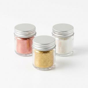 Edible Cake Glitter 3-Color Set — FDA Food-Safe Gold Rose Pearl Dust for Bakery & Cake Studio
