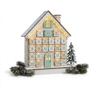 Wholesale LED Wooden Cottage Advent Calendar — Custom OEM/ODM, USB-C, UL/CE Certified