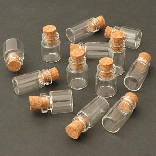 Miniature Glass Jars with Cork Stoppers – Dollhouse Candy & Pantry Bottles | 1:12 Food-Play Props – Bulk Wholesale OEM