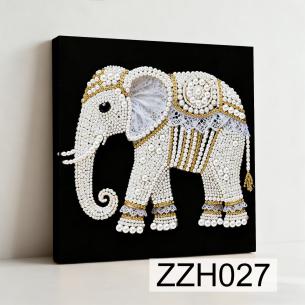 Jeweled Elephant – Framed Pearl Diamond Painting, 20×20 cm and 30×30 cm
