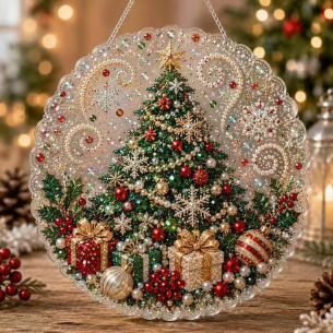 Pearl Christmas Tree Ornament – Pearl Acrylic Hanging Ornament, 20×20 cm and 30×30 cm