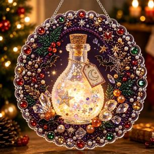 Magic Potion Ornament – Pearl Acrylic Hanging Ornament, 20×20 cm and 30×30 cm