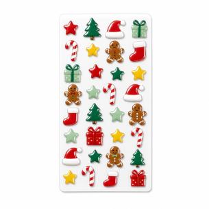 Christmas Enamel Stickers – Self-Adhesive 3D Enamel Craft Stickers