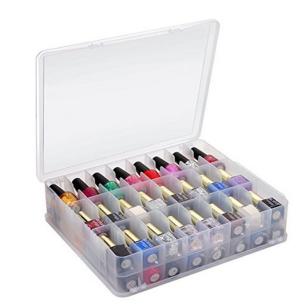 Double-Sided 46-Grid Nail Polish and Craft Case – Custom Plastic Storage Box
