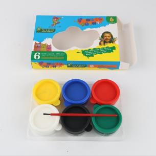 6-Color Wide-Mouth Jar Finger Paint Set – Kindergarten Washable Finger Painting Kit