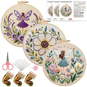 Fairy Garden Floral DIY Embroidery Kit