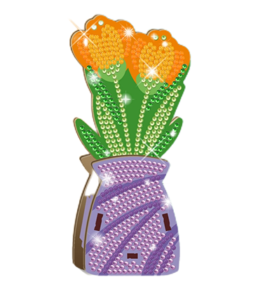 DIY Diamond Art Tulip Flower Pot