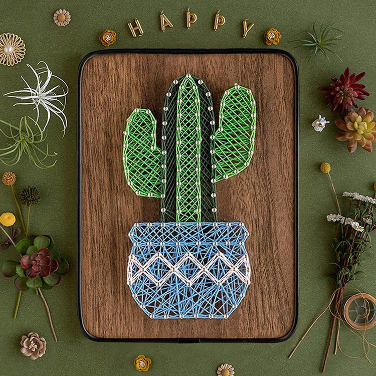 ASR03 Cactus Shape DIY String Art Kit For Beginner