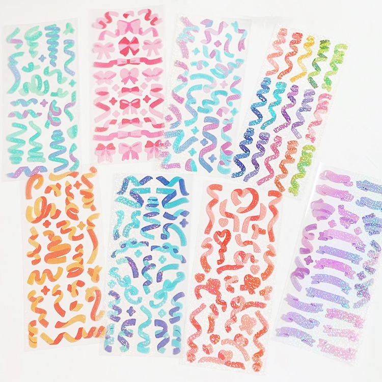 Custom self-adhesive DIY PVC waterproof stickers for decoration