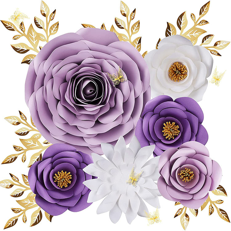 Decorations for Wall 3D Artificial Fake Paper Flowers