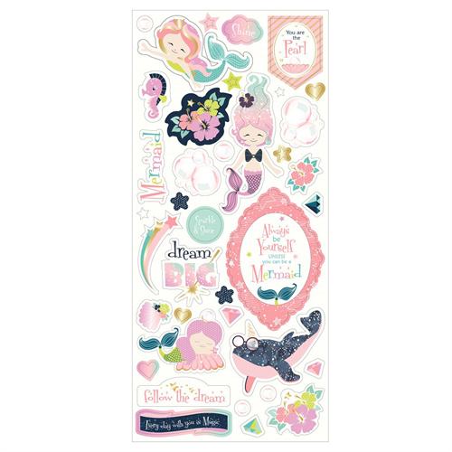 Die Cut paper sticker for scrapbooking and cardmaking