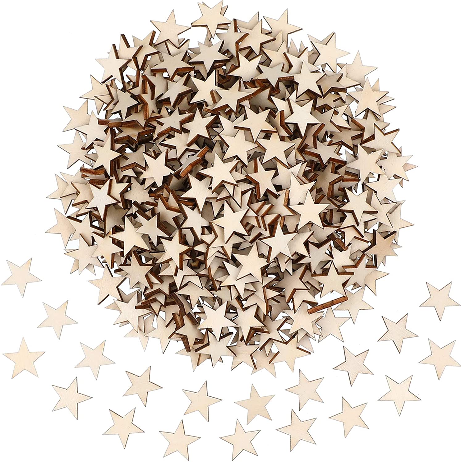 Unfinished Wood Pieces Wooden Star For Craft