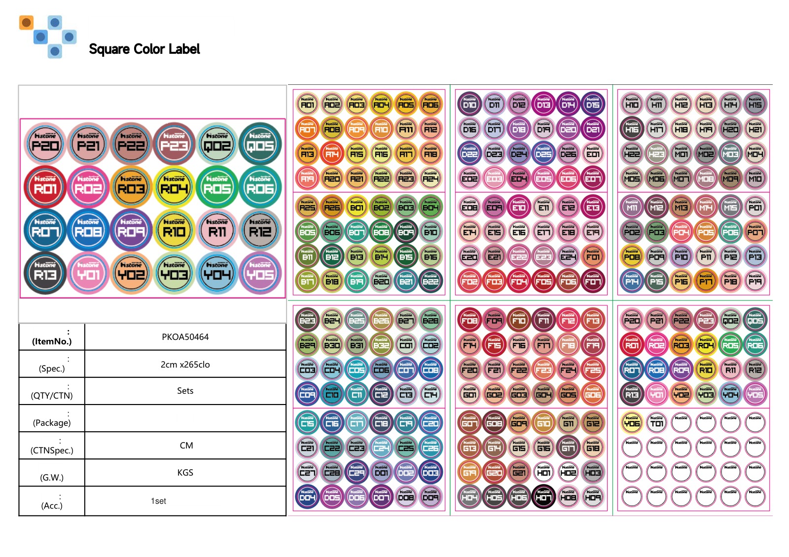 Square Color Label | Custom OEM Fuse Beads Kit