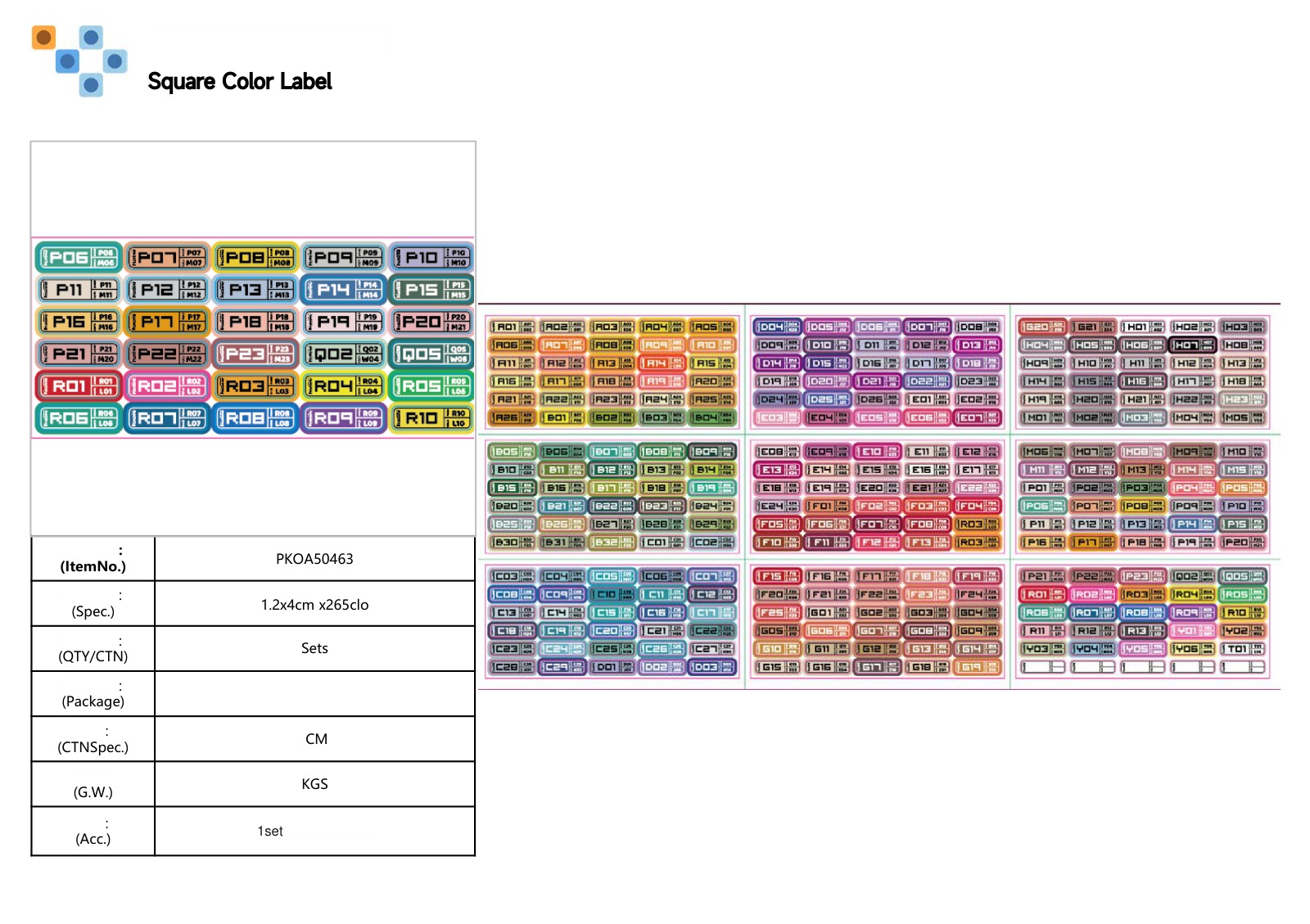 Square Color Label | Custom OEM Fuse Beads Kit